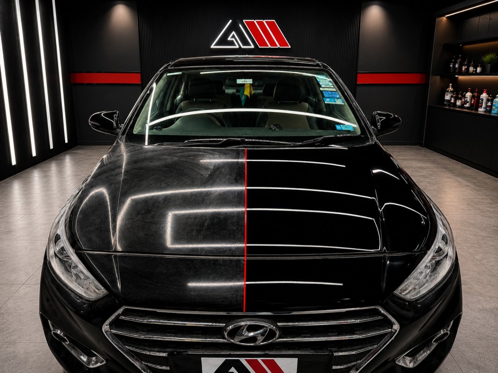 Ceramic coating application — AutoMeisters car detailing studio Noida